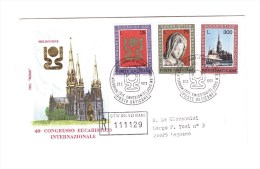 VATICAN 1973 Eucaristic Congress Cpl Set Of 3 Stamps FDC Sassone  Cat N° 534/36 - Briefe U. Dokumente