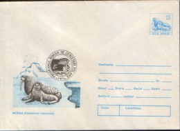 Romania-Stationery Cover Unused,1994- Walrus ; Morse  ,Romanian Polar Research Program - Programmi Di Ricerca