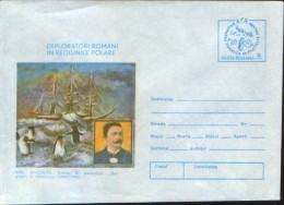 Romania-Stationery Cover Unused,1984- Romanian Explorer And Biologist Emil Racovita, Belgica Expedition In Antarctica - Explorateurs & Célébrités Polaires
