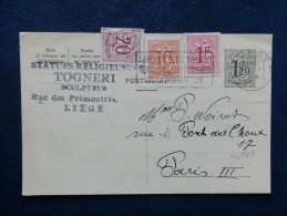 40.509    CP   BELGE POUR   PARIS  1954 - Brieven En Documenten