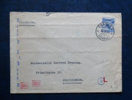 40.537  LETTRE  POUR ALLEMAGNE  CENSURE  1943 - Briefe U. Dokumente