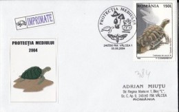 TURTLES, MUSHROOMS, ORCHID, BUTTERFLY, SPECIAL LILIPUT COVER, 2004, ROMANIA - Turtles