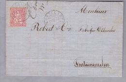 Heimat JU Courtelary 1872-05-25 Brief Nach Fontainemelen (Fingerhut-stempel) - Storia Postale