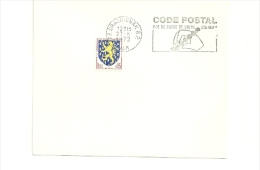 VAR - Dépt N° 83 = DRAGUIGNAN RP 1972 =  FLAMME à DROITE =  SECAP Illustrée ' CODE POSTAL / Mot Passe' - Postleitzahl