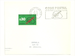 VAR - Dépt N° 83 = DRAGUIGNAN RP 1972 =  FLAMME CONCORDANTE =  SECAP Illustrée ' CODE POSTAL / Mot Passe' - Postcode