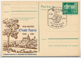Sost. WAPPEN RANIS DDR P79-14-81 C149 Postkarte Zudruck 1981 - Covers