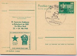 KARL-MARX-DENKMAL Karl-Marx-Stadt DDR P79-17-81 C151 Postkarte PRIVATER ZUDRUCK Sost. 1981 - Karl Marx