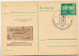 DDR P79-18-81 C152 Postkarte PRIVATER ZUDRUCK Postgeschichte Suhl Sost. 1981 - Private Postcards - Used