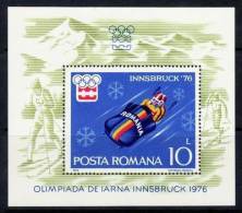 ROMANIA 1976 MICHEL NO BL.128  MNH - Winter 1976: Innsbruck