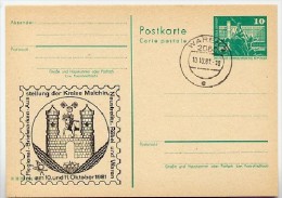 DDR P79-37-81 C169 Postkarte PRIVATER ZUDRUCK Wappen Waren Müritz 1981 - Private Postcards - Used