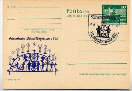 DDR P79-41-81 C173 Postkarte PRIVATER ZUDRUCK Weihnachtsmarkt Schwarzenberg Sost. 1981 - Cartes Postales Privées - Oblitérées