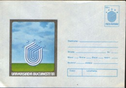 Romania-Postal Stationery Cover Unused, 1981 - Bucharest University Sports Games ´81 - The Signs - Wasserball