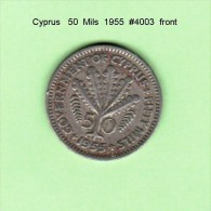 CYPRUS    50  MILS  1955  (KM # 36) - Chipre