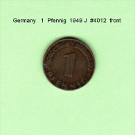 GERMANY    1  PFENNIG  1949 J  (KM # A 101) - 1 Pfennig