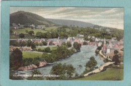 LLANGOLLEN  -  BRIDGE  AND  CASTLE  -  BELLE  CARTE     - - Denbighshire