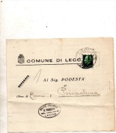 1944 LETTERA CON ANNULLO LECCO - Marcophilie