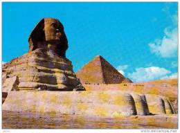 EGYPTE GIZA THE SPHINX AND THE PYRAMID OF CHEOPS,COULEUR REF 3770 - Sphynx