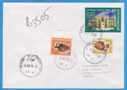 CERAMICS VASE, TRADITIONAL ART,  ARCHITECTURE STAMPS  ON REGISTERED COVER, 2010, ROMANIA - Storia Postale