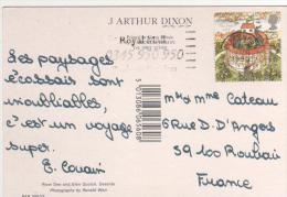 Timbre Yvert N° 1826 / Carte Postale Du 10 Aug 1995 Pour La France - Lettres & Documents