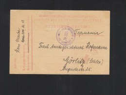 Russia POW PC Beresowka Siberia 1917 - Covers & Documents