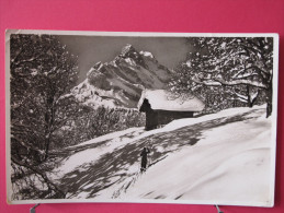 Suisse - Brauwald - Orstock - Chalet  Sous La Neige Et Skieur - Scans Recto-verso - Sonstige & Ohne Zuordnung