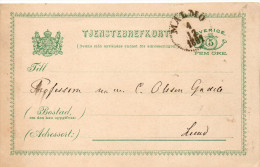 SUEDE ENTIER POSTAL 1881 - Postal Stationery