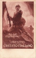 ILLUSTRATEUR FEMME - MAUZAN PUBLICITAIRE - SOTTOSCRIVETE AL PRESTITO 5% PRESSO IL CREDITO ITALIANO (2) - CARTE GUERRE - Mauzan, L.A.