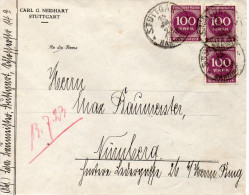 ALLEMAGNE LETTRE INFLATION STUTTGART 1923 - Sonstige & Ohne Zuordnung