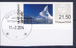 ##Greenland 2014. ATM. Used On Fragment - Machine Stamps