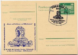 DDR P79-18b-82 C190-b Postkarte PRIVATER ZUDRUCK Müllerbrunnen Dresden Sost. 1982 - Private Postcards - Used