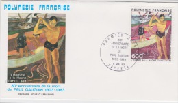 POLYNÉSIE FRANÇAISE  1ER JOUR  8MAI 1983 80ieme Anniversaire De La Mort De Gauguin - Covers & Documents