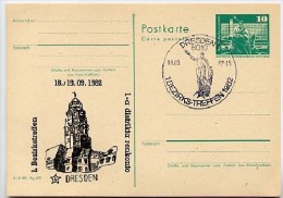 DDR P79-33-82 C203 Postkarte PRIVATER ZUDRUCK Rathaus Dresden Sost. 1982 - Privé Postkaarten - Gebruikt