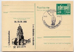 DDR P79-33-82 C203 Postkarte PRIVATER ZUDRUCK Rathaus Dresden Sost. 1982 - Private Postcards - Used