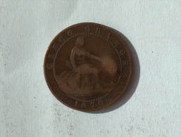 ESPAGNE 5 CENTIMOS 1870 - Monedas Provinciales