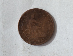 ESPAGNE 5 CENTIMOS 1870 - Monedas Provinciales