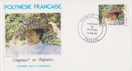 POLYNÉSIE FRANÇAISE  1ER JOUR Chapeau En Polynésie 24 Mai 1983 - Covers & Documents