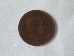 ESPAGNE 5 CENTIMOS 1878 - Münzen Der Provinzen