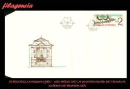 EUROPA. CHECOESLOVAQUIA SPD-FDC. 1985. 350 AÑOS DE LA UNIVERSIDAD DE TRNAVA - FDC