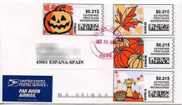 1370C. USA (2006) - AUTUMN - Stamps.com - Pumpkin, Halloween, Died Leaf, Courge, Feuille Seche, Calabaza - Vegetables