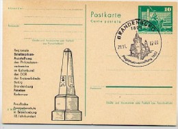 DDR P79-41-82 C209 Postkarte PRIVATER ZUDRUCK Postmeilensäule Brandenburg Sost. 1982 - Private Postcards - Used