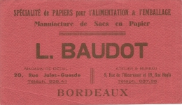 BAUDOT  SPECIALITE DE PAPIERS Bordeaux  TTB - Papeterie