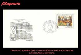 EUROPA. CHECOESLOVAQUIA. ENTEROS POSTALES. MATASELLO ESPECIAL 1986. EXPOSICIÓN FILATÉLICA ESSEN 86 - Sobres