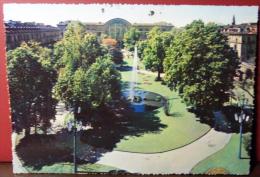 TORINO 1957 10 Luglio CARTOLINA GIARDINI STAZIONE PORTA NUOVA X MARINA DI FASSA - Annullo A Targhetta FIAT La Nuova 500 - Stazione Porta Nuova