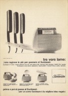 # ELECTRIC SHAVER SUNBEAM 1950s Advert Pubblicità Publicitè Reklame Razor Rasoio Rasoir Rasuradora - Lames De Rasoir