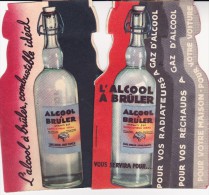 PUBLICITE A 3 VOLETS SUR LA PROMOTION DE L'ALCOOL A BRULER - Advertising
