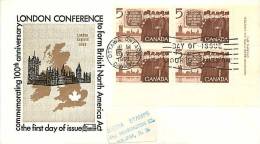 1966  London Conference  Sc 448 Plate Block Of 4  On Harford  Cachet - 1961-1970