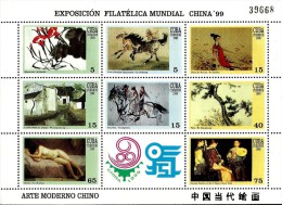 Cuba - 1999 - World Stamp Exhibition China 1999 - Modern Chinese Art - Mint Miniature Sheet - Nuevos