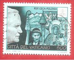 CITTA DEL VATICANO USATO - 1996 - Viaggi Di Giovanni Paolo II Nel 1995 - Repubblica Ceca, Polonia - £ 500 - S. 1060 - Oblitérés