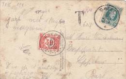 BEL29/ COB 194 + Driehoekje GHEEL Met Tx 35 Taxs Taxe PUERS Op Postkaart Scherpenheuvel - Lettres & Documents