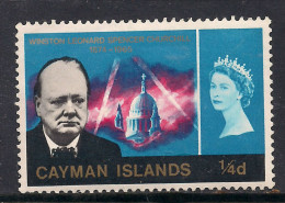 CAYMAN ISLANDS 1966 QE2 1/4d CHURCHILL CENTENARY MM STAMP SG 188. ( D383 ) - Iles Caïmans